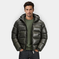 Men's Warm Insulated Puffer Jacket for Winter