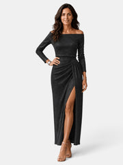 Vestido Midi Mujer Elegante Bardot