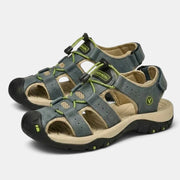 Sandalias Hombre Cuero Transpirables Verano