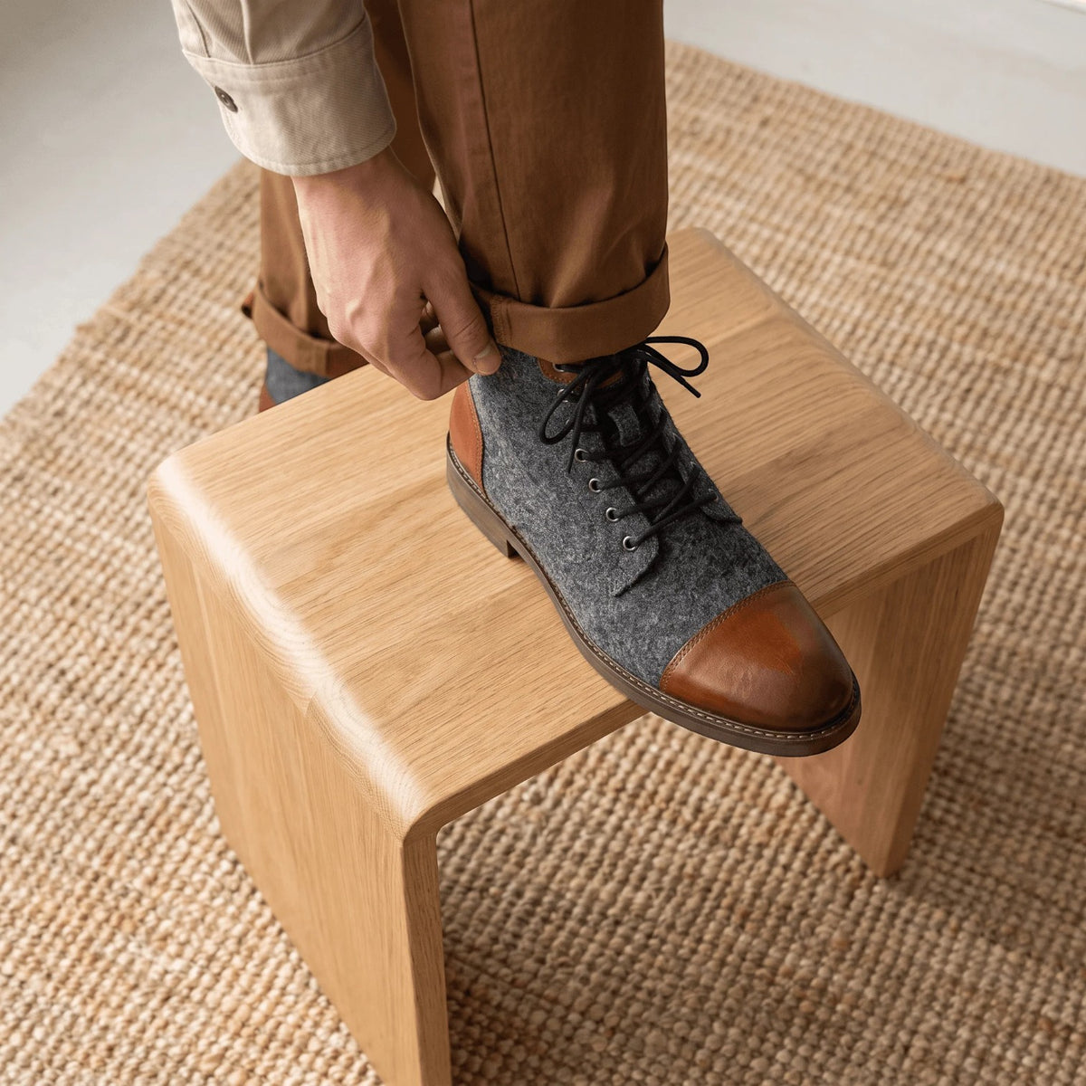 Botas Hombre Lana con Piel