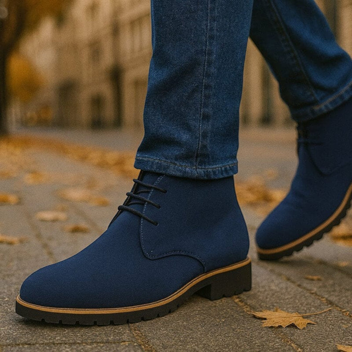 Botines Hombre Ante Suela Gruesa