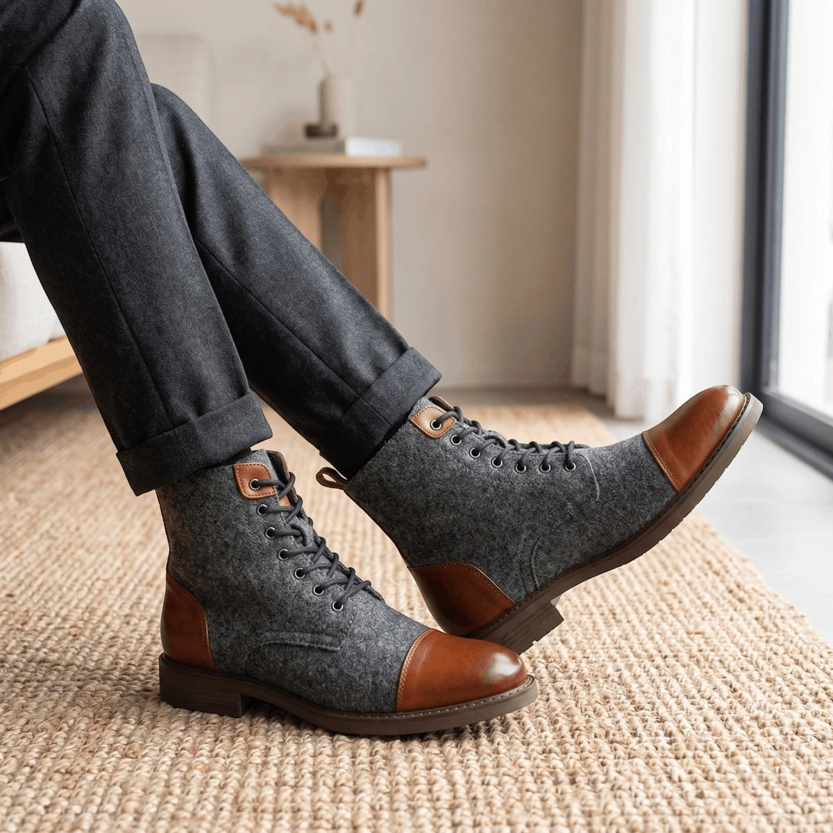 Botas Hombre Lana con Piel