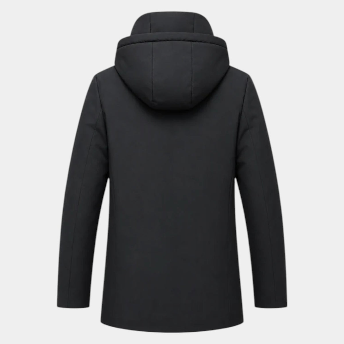 Parka Hombre con Capucha y Forro Acolchado Largo Medio