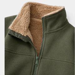 Men's Sherpa-Lined Full-Zip Fleece Jacket