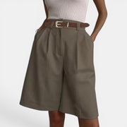Women's Shorts with Gold Buckle