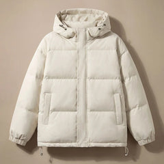 Women's Oversized Hooded Puffer Jacket - Loose Fit Quilted Coat