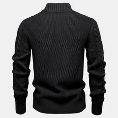 Men's Cable Knit Zip Sweater