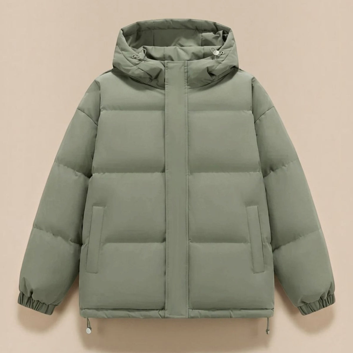 Women's Oversized Hooded Puffer Jacket - Loose Fit Quilted Coat