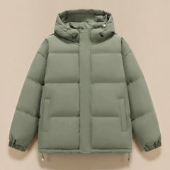 Women's Oversized Hooded Puffer Jacket - Loose Fit Quilted Coat