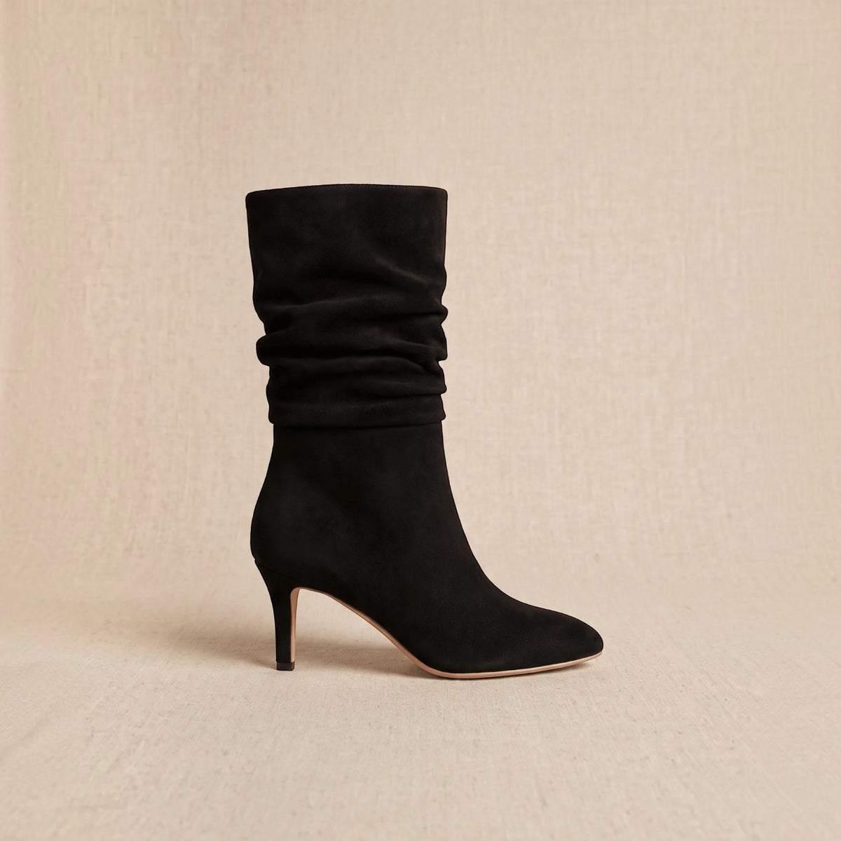 Botas Mujer Ante Vegano Tacón Acampanado