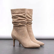 Botas Mujer Ante Vegano Tacón Acampanado