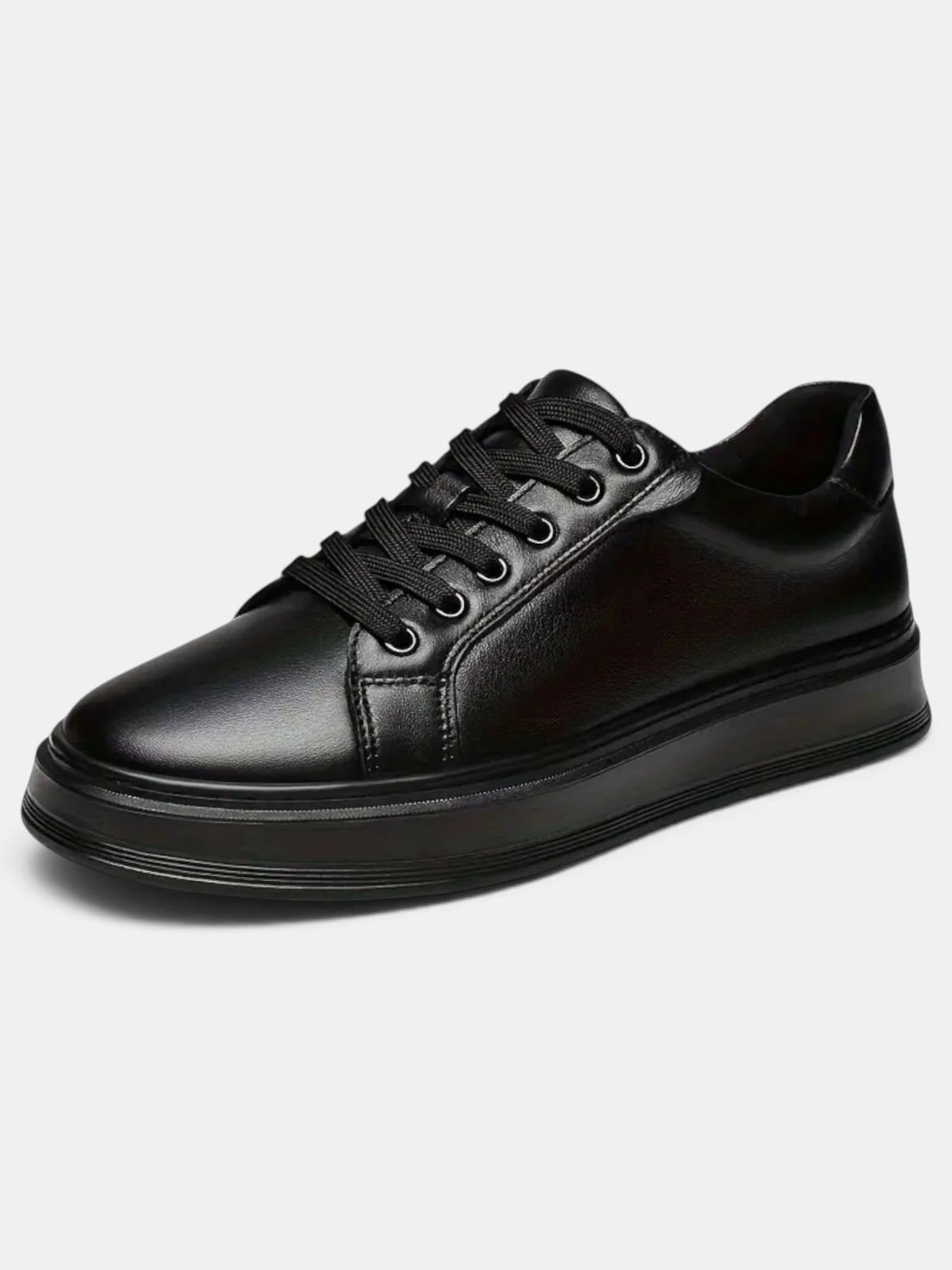 Zapatillas Hombre Negras Piel Vegana