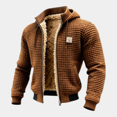 Men's Sherpa-Lined Puffer Jacket - Full Zip