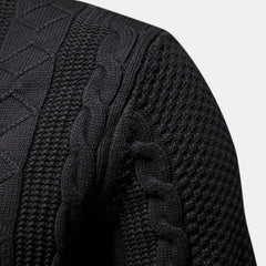 Men's Cable Knit Zip Sweater