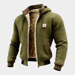 Men's Sherpa-Lined Puffer Jacket - Full Zip