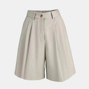Women's Shorts with Gold Buckle