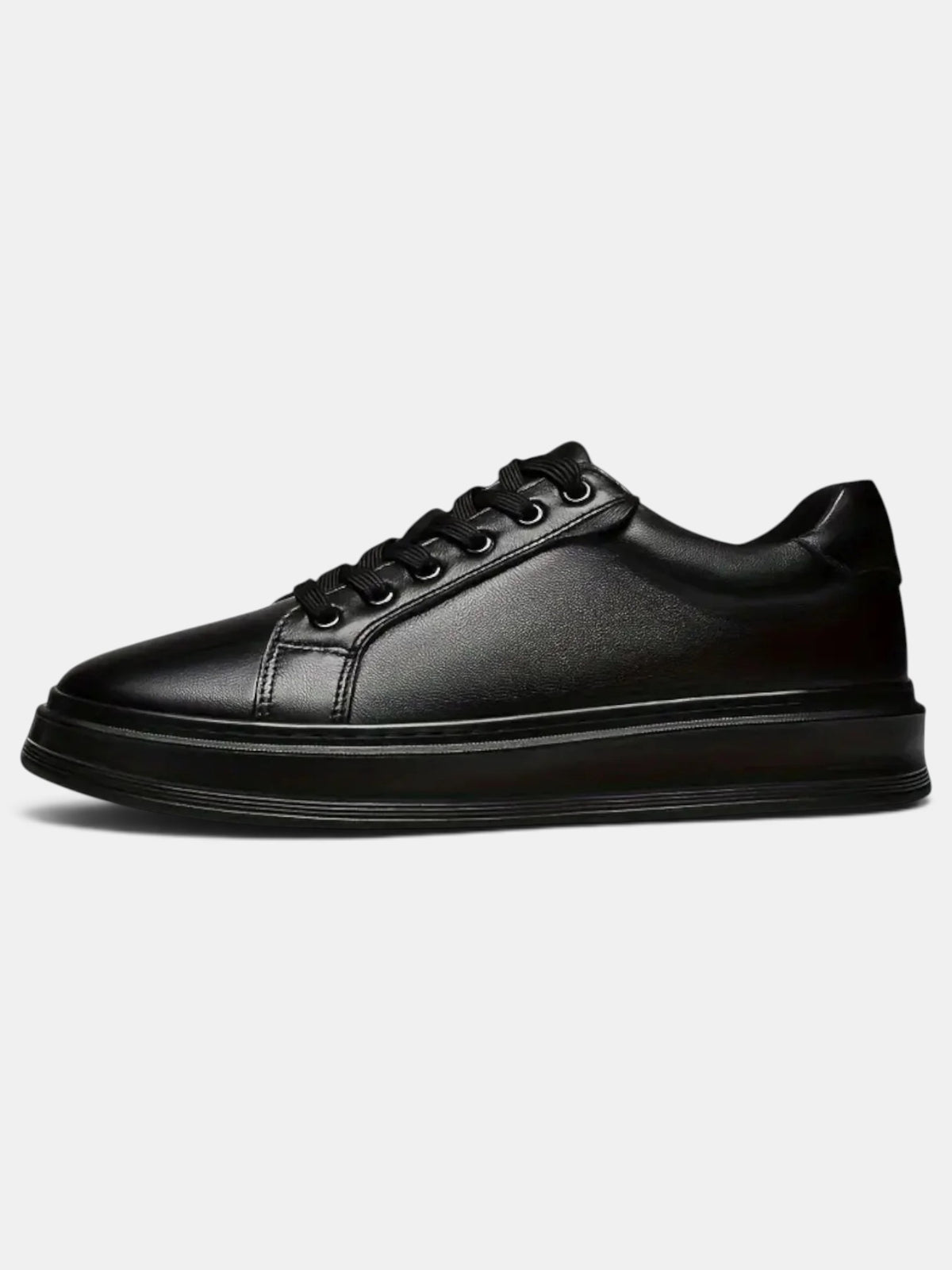 Zapatillas Hombre Negras Piel Vegana