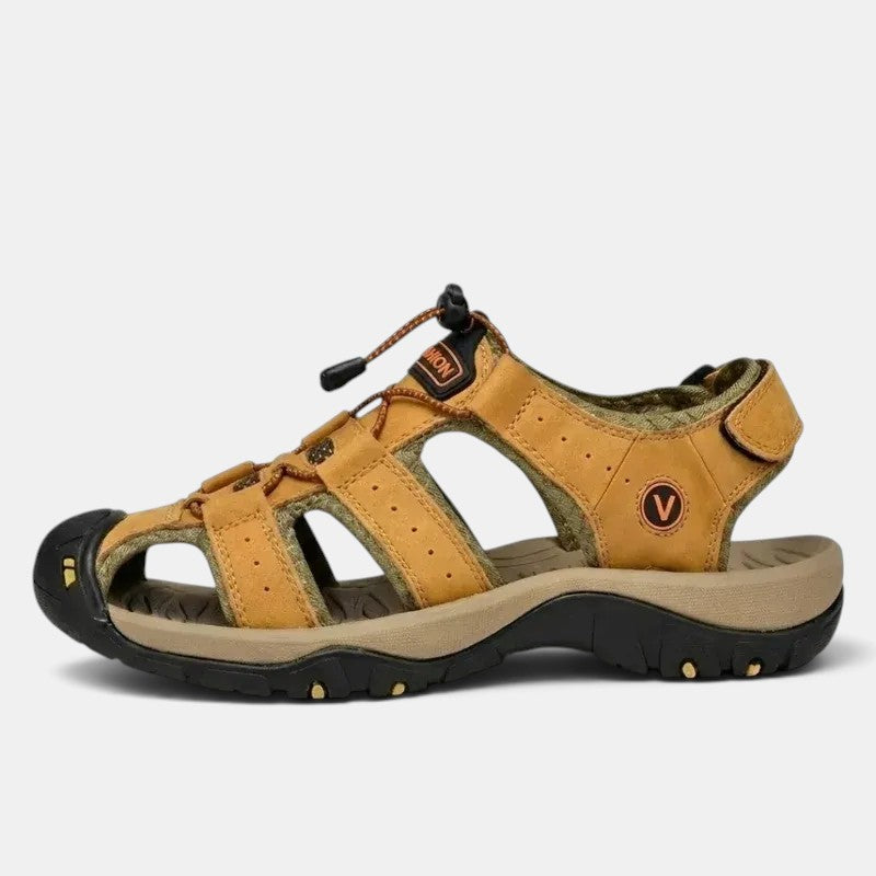 Sandalias Hombre Cuero Transpirables Verano