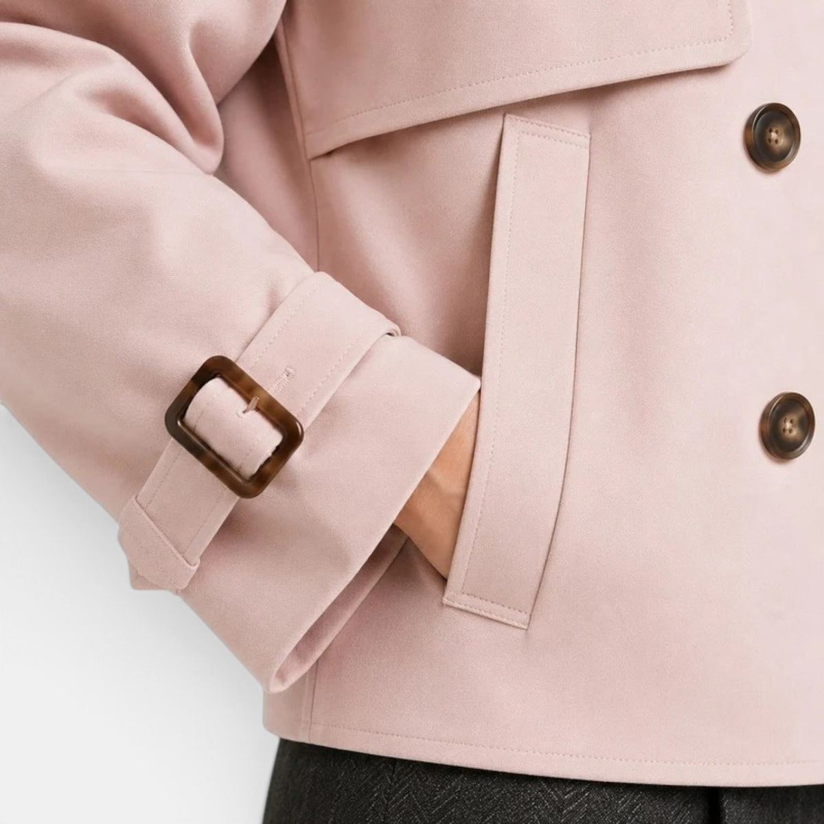 Lightweight Women's Double-Breasted Trench Coat