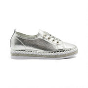 Women's White Sneakers with Crystals