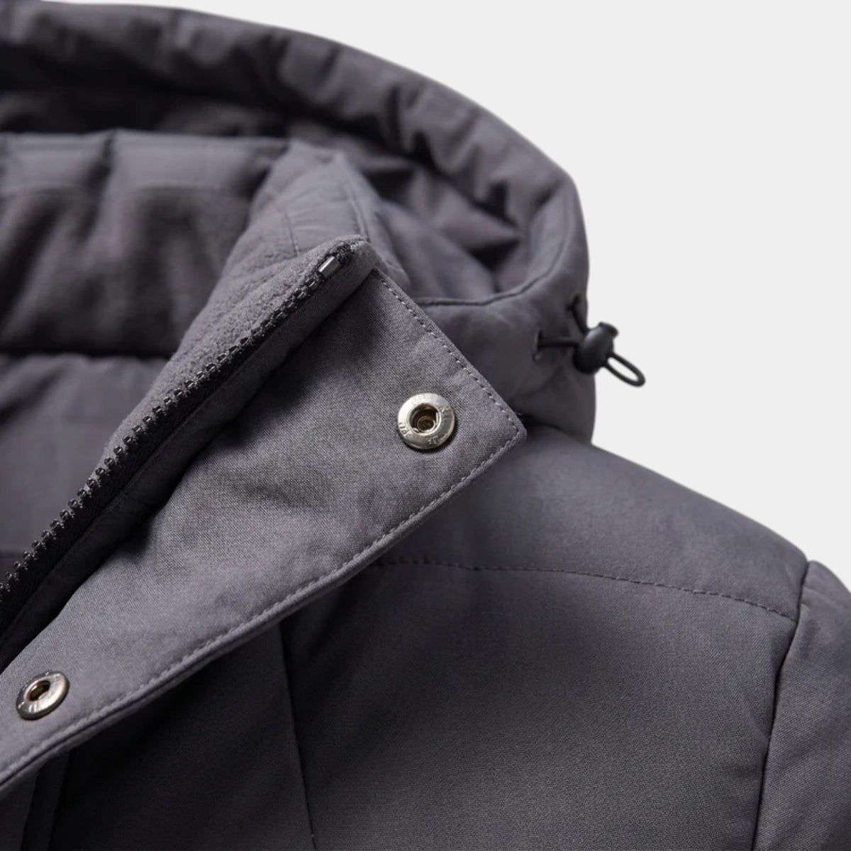 Parka Hombre Acolchada Cortavientos con Capucha
