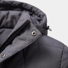 Parka Hombre Acolchada Cortavientos con Capucha