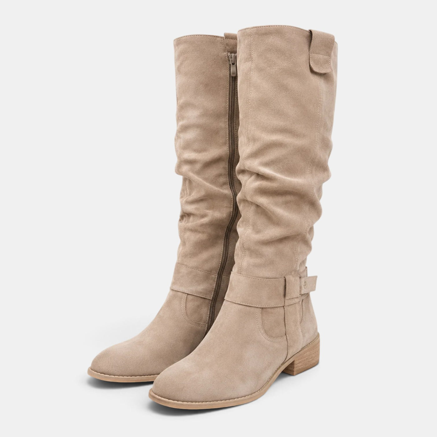 Botas Altas Mujer Efecto Ante
