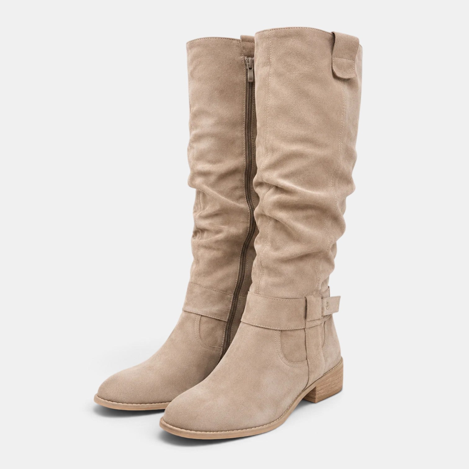 Botas Altas Mujer Efecto Ante