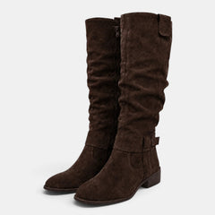 Botas Altas Mujer Efecto Ante