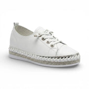 Women's White Sneakers with Crystals