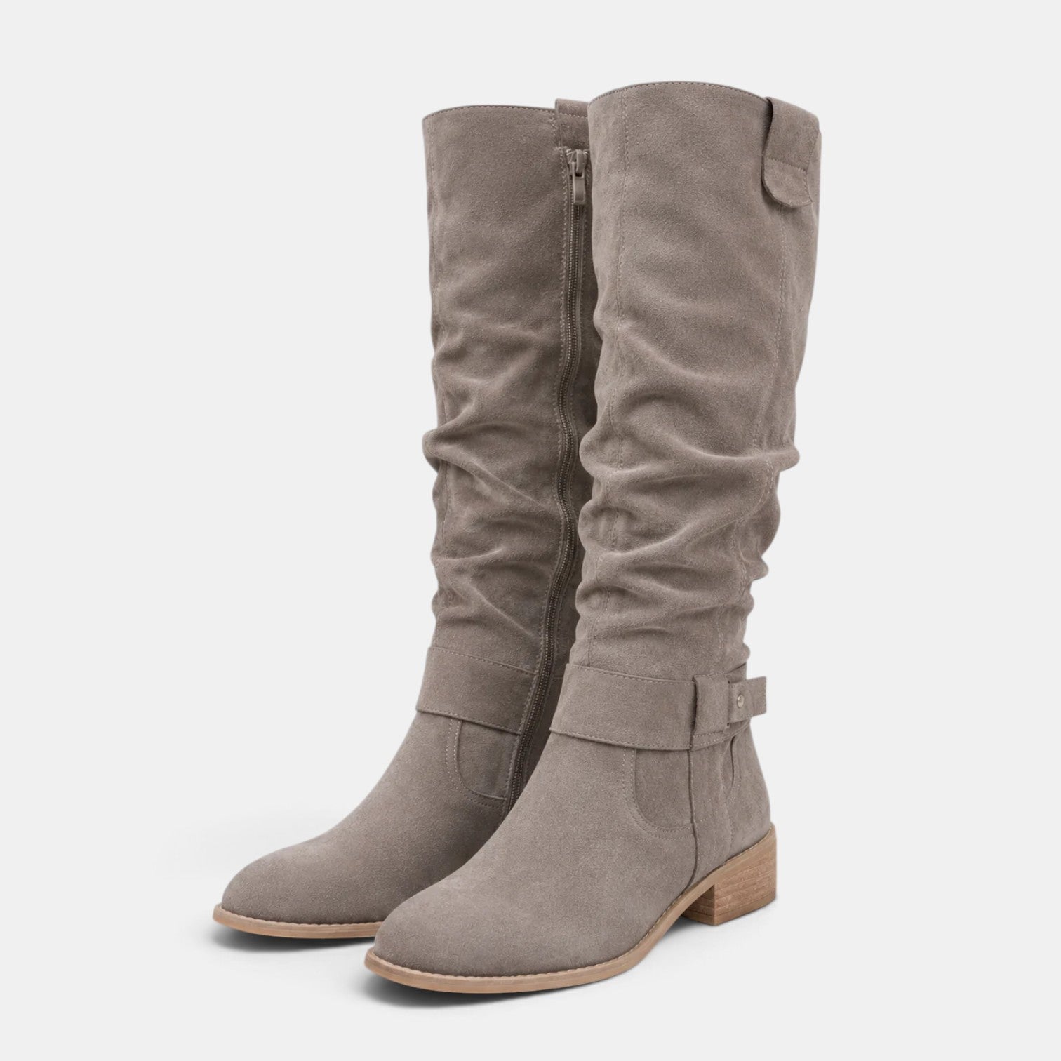 Botas Altas Mujer Efecto Ante