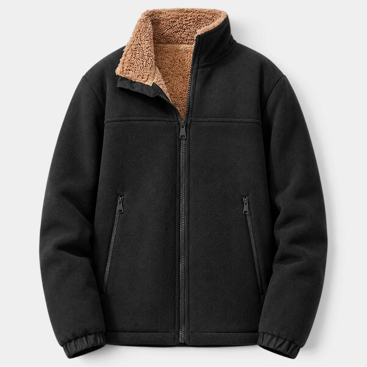 Men's Sherpa-Lined Full-Zip Fleece Jacket