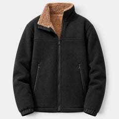 Men's Sherpa-Lined Full-Zip Fleece Jacket