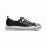 Women's White Sneakers with Crystals