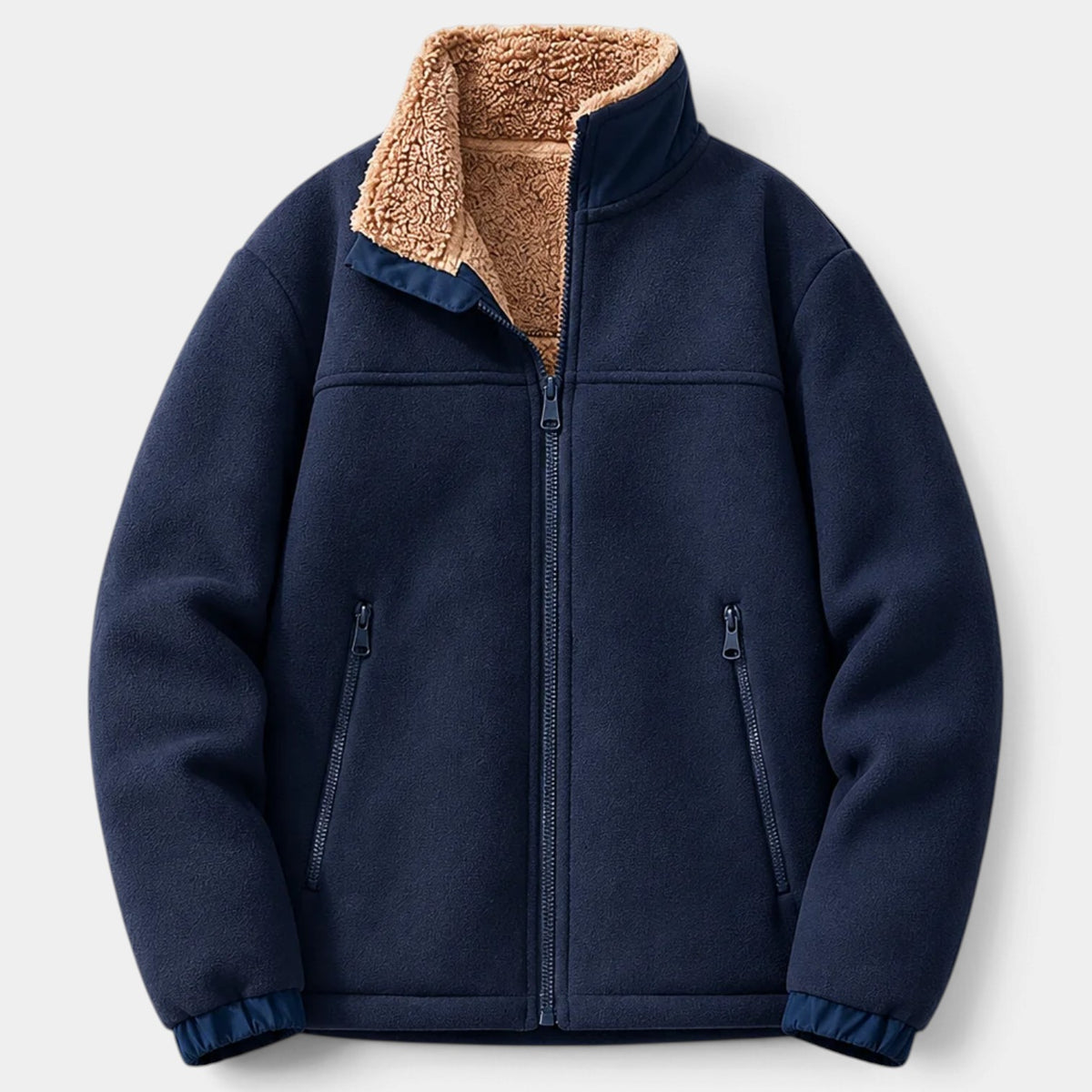 Men's Sherpa-Lined Full-Zip Fleece Jacket