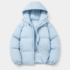 Chaqueta Hombre Acolchada Oversize con Capucha y Bajo Ajustable