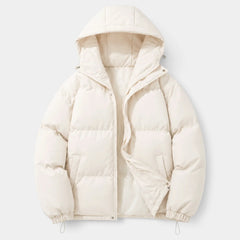 Chaqueta Hombre Acolchada Oversize con Capucha y Bajo Ajustable