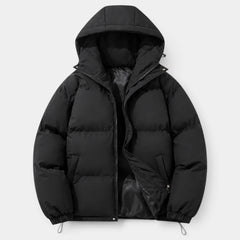 Chaqueta Hombre Acolchada Oversize con Capucha y Bajo Ajustable