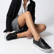 Women's White Sneakers with Crystals