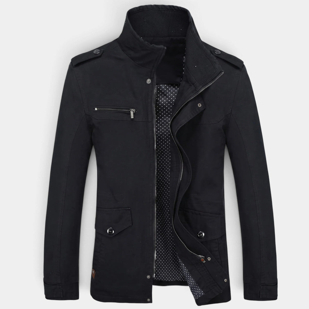 Chaqueta Hombre Acolchada Entallada con Hombreras Clásica