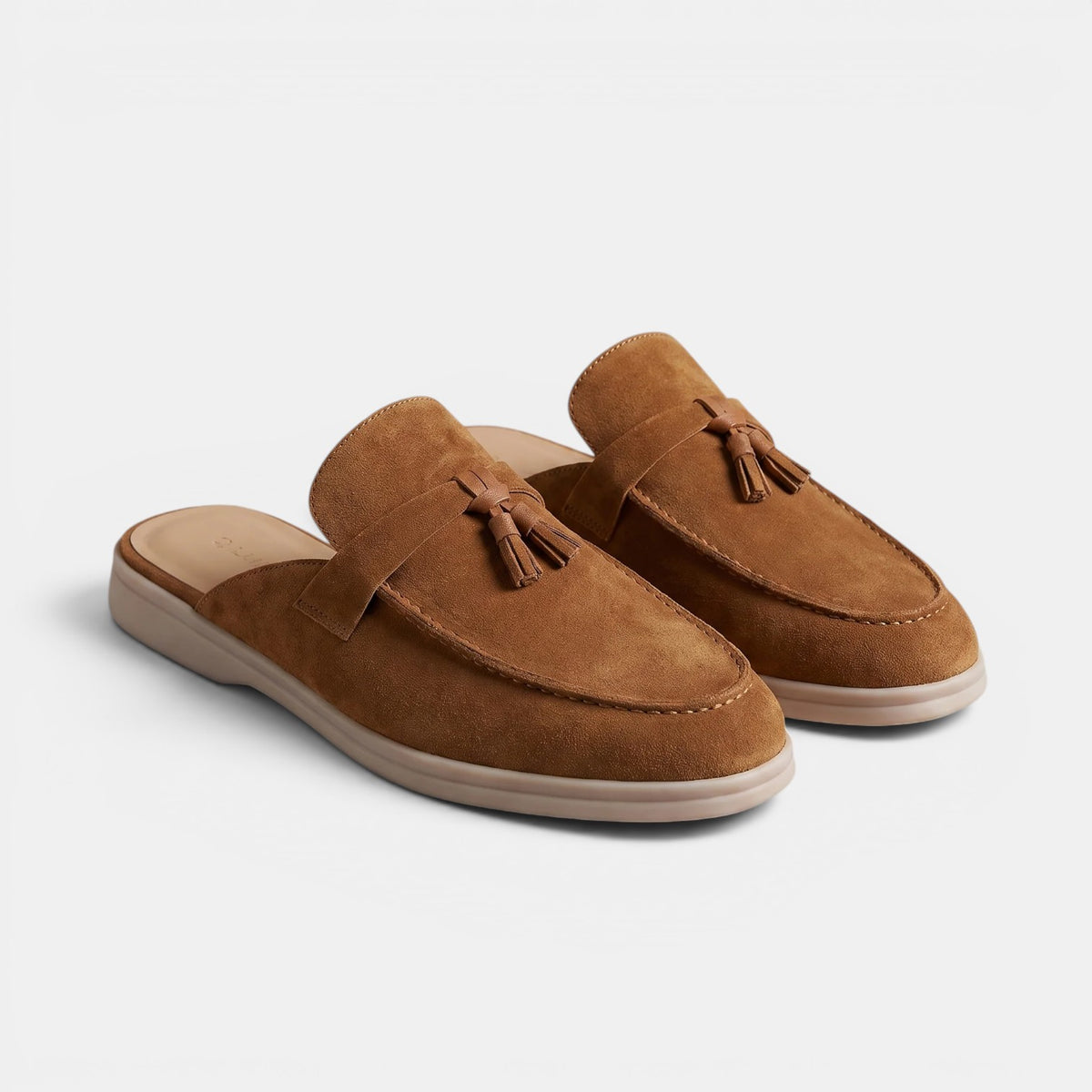 Men's Suede Mule Loafers