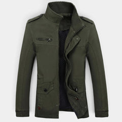 Chaqueta Hombre Acolchada Entallada con Hombreras Clásica