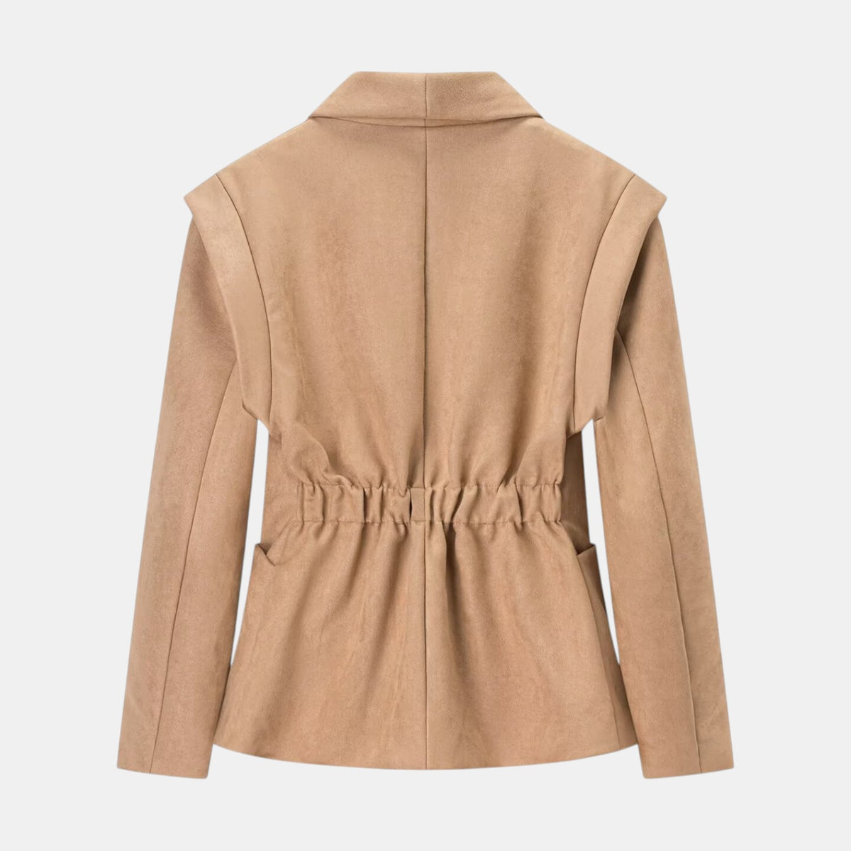 Chaqueta Ante Mujer Retro con Solapas