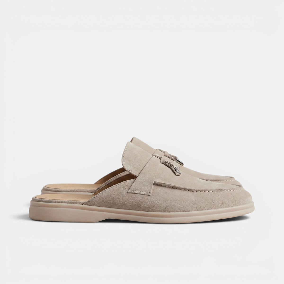 Men's Suede Mule Loafers