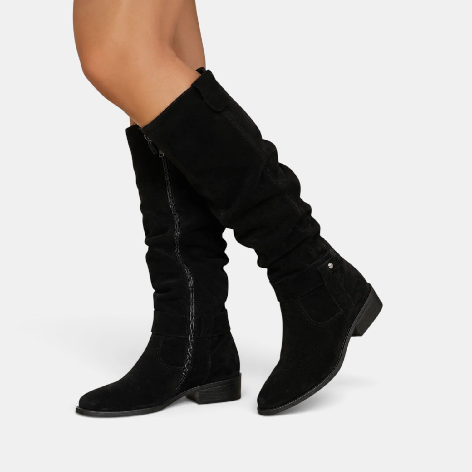 Botas Altas Mujer Efecto Ante