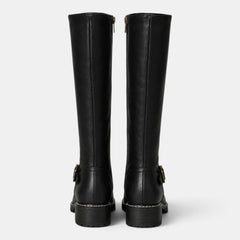 Women's Knee-High Boots with Buckle Strap - Tall Fall Boots