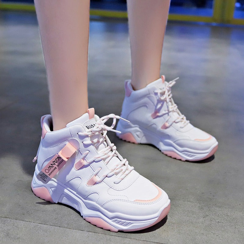 Zapatillas Altas Blancas Mujer Casual