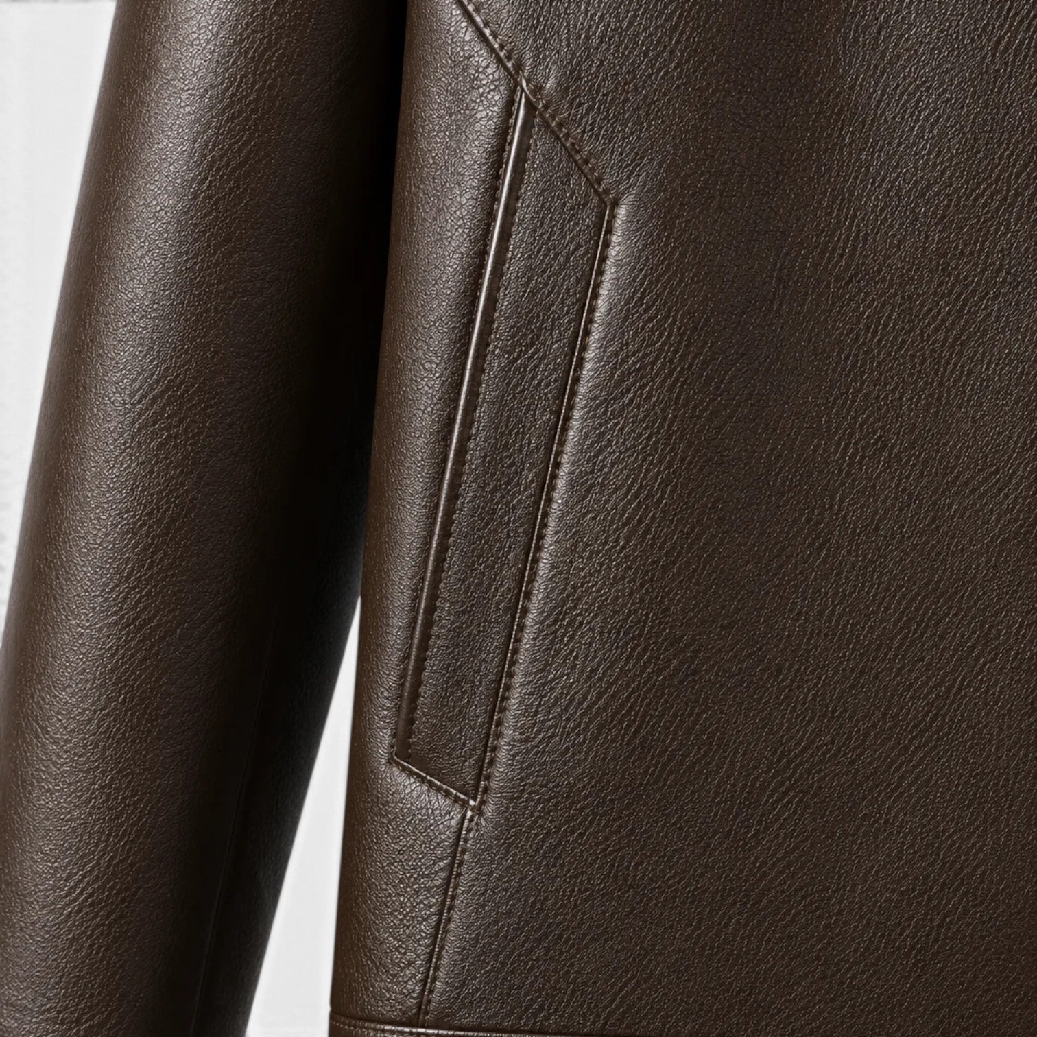 Chaqueta Efecto Piel Hombre