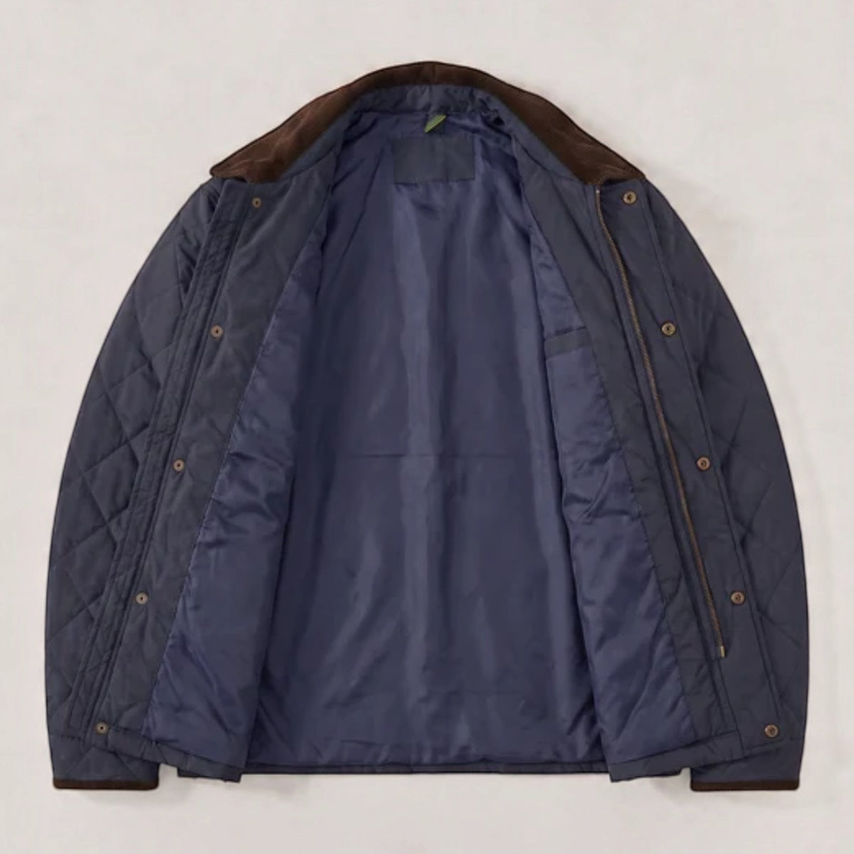 Men's Quilted Sport Jacket - High Neck Collar