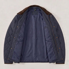 Men's Quilted Sport Jacket - High Neck Collar